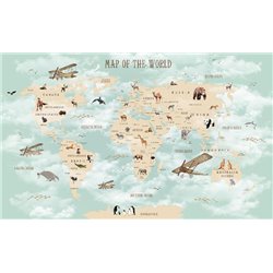 Обитатели всех стран - Фотообои карта мира - Модульная картины, Репродукции, Декоративные панно, Декор стен