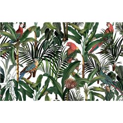 Попугаи и листья - Фотообои природа|деревья и травы - Модульная картины, Репродукции, Декоративные панно, Декор стен