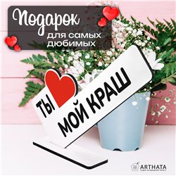 Необычный Подарок любимому мини стела "Ты мой краш"