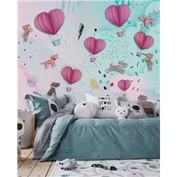 Воздушные шары и собаки - Фотообои детские - Модульная картины, Репродукции, Декоративные панно, Декор стен