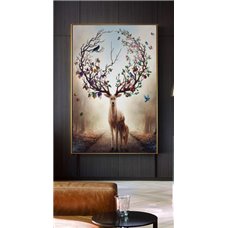 Картина на холсте по фото Модульные картины Печать портретов на холсте Цветущие рога оленя - Фэнтези