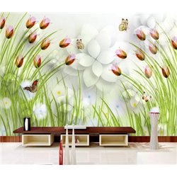 Луговые тюльпаны - Фотообои цветы - Модульная картины, Репродукции, Декоративные панно, Декор стен