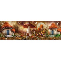 Грибные дома - Фэнтези - Модульная картины, Репродукции, Декоративные панно, Декор стен