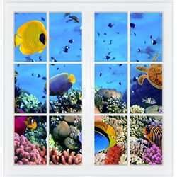 Подводный мир - Вид из окна - Модульная картины, Репродукции, Декоративные панно, Декор стен