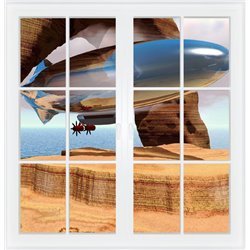 Космический корабль - Вид из окна - Модульная картины, Репродукции, Декоративные панно, Декор стен