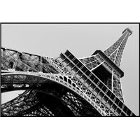 Портреты картины репродукции на заказ - Эйфелева башня, Париж - Черно-белые фотообои
