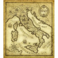 Картина на холсте по фото Модульные картины Печать портретов на холсте Старинная карта Италии - Фотообои карта мира