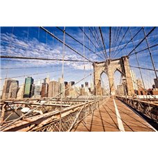 Картина на холсте по фото Модульные картины Печать портретов на холсте Бруклинский мост, Нью-Йорк - Фотообои архитектура