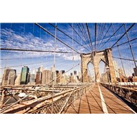 Портреты картины репродукции на заказ - Бруклинский мост, Нью-Йорк - Фотообои архитектура