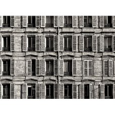 Картина на холсте по фото Модульные картины Печать портретов на холсте Традиционный фасад в Париже - Черно-белые фотообои