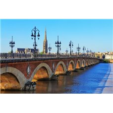 Картина на холсте по фото Модульные картины Печать портретов на холсте Мост в Бордо - Фотообои Старый город