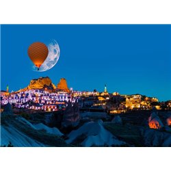 Воздушный шар над городом - Фотообои Старый город - Модульная картины, Репродукции, Декоративные панно, Декор стен