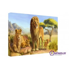 Картина на холсте по фото Модульные картины Печать портретов на холсте Король лев