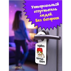 Табличка на дверь ванной "ИДЕТ ПРОЦЕДУРА" подарок брату