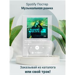 Justin Bieber - Peaches ft. Daniel Caesar, Giveon - постер Spotify - Модульная картины, Репродукции, Декоративные панно, Декор стен