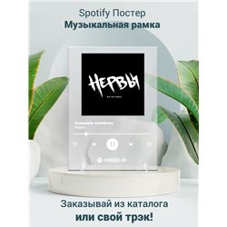 Слишком влюблен - Нервы - постер Spotify - Модульная картины, Репродукции, Декоративные панно, Декор стен