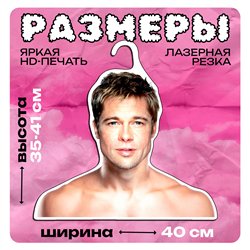 Подарок фанатке Плечики для одежды Брэд Питт