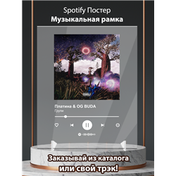 Платина OG BUDA - Групи - постер Spotify - Модульная картины, Репродукции, Декоративные панно, Декор стен