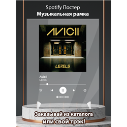 Avicii - Levels - постер Spotify - Модульная картины, Репродукции, Декоративные панно, Декор стен