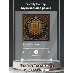 Bring Me The Horizon - Sleepwalking - постер Spotify - Модульная картины, Репродукции, Декоративные панно, Декор стен