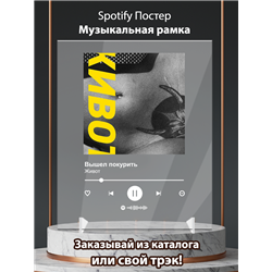 вышел покурить - живот - постер Spotify - Модульная картины, Репродукции, Декоративные панно, Декор стен