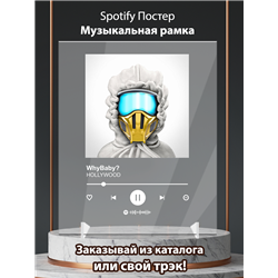 WhyBaby - HOLLYWOOD - постер Spotify - Модульная картины, Репродукции, Декоративные панно, Декор стен