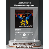 Портреты картины репродукции на заказ - Макс Корж - Контрольный - постер Spotify