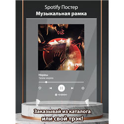 Нервы - Твоим морем - постер Spotify - Модульная картины, Репродукции, Декоративные панно, Декор стен