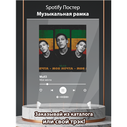 Mull3 Bacardin - Моя мечта - постер Spotify - Модульная картины, Репродукции, Декоративные панно, Декор стен