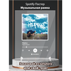 Нервы - Перегорели - постер Spotify - Модульная картины, Репродукции, Декоративные панно, Декор стен