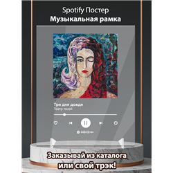 Три дня дождя - Театр теней - постер Spotify - Модульная картины, Репродукции, Декоративные панно, Декор стен