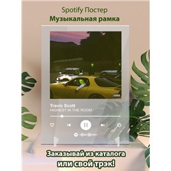 HIGHEST IN THE ROOM исполнителя Travic Scott из альбома JAC - постер Spotify - Модульная картины, Репродукции, Декоративные панно, Декор стен