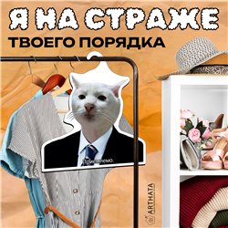 Подарок мужчине Вешалка с головой Мем Кота "Приемлемо"