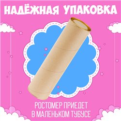 Подарок на день рождения наклейка ростомер детский 15х127см