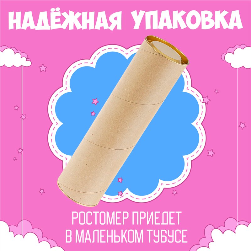 Подарок на день рождения наклейка ростомер детский 15х127см