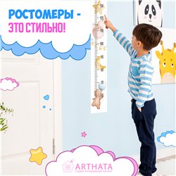 Подарок на день рождения наклейка ростомер детский 15х127см