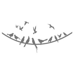 Трафарет Нить с птицами
