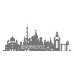 Трафарет Москва знаменитые виды