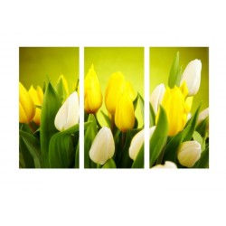 Желтые тюльпаны - Модульная картины, Репродукции, Декоративные панно, Декор стен