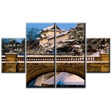Картина на холсте по фото Модульные картины Печать портретов на холсте Японский замок