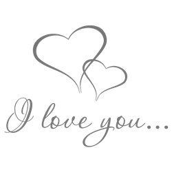 Трафарет I love you