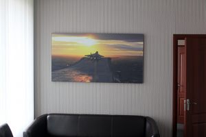 Картина на холсте с фотографией самолета