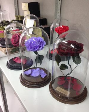 Фиолетовая роза в колбе